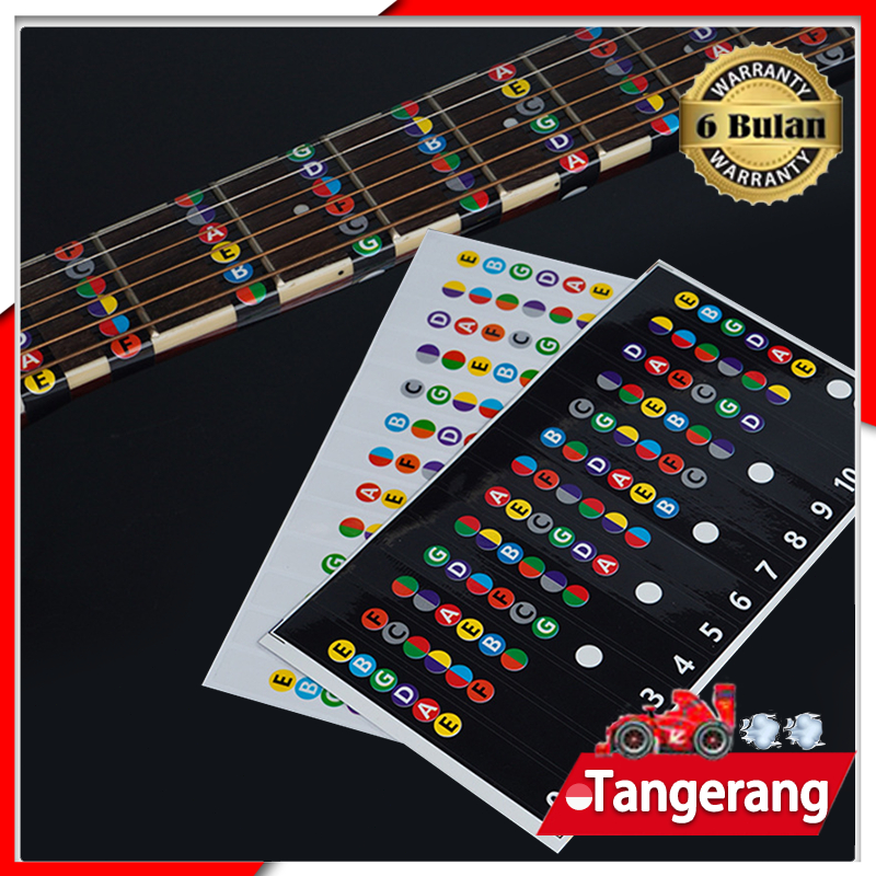 Promo Sticker Fretboard Gitar / Penanda Fret Gita / Sticker Note Gitar Untuk Pemula Untuk Berlatih