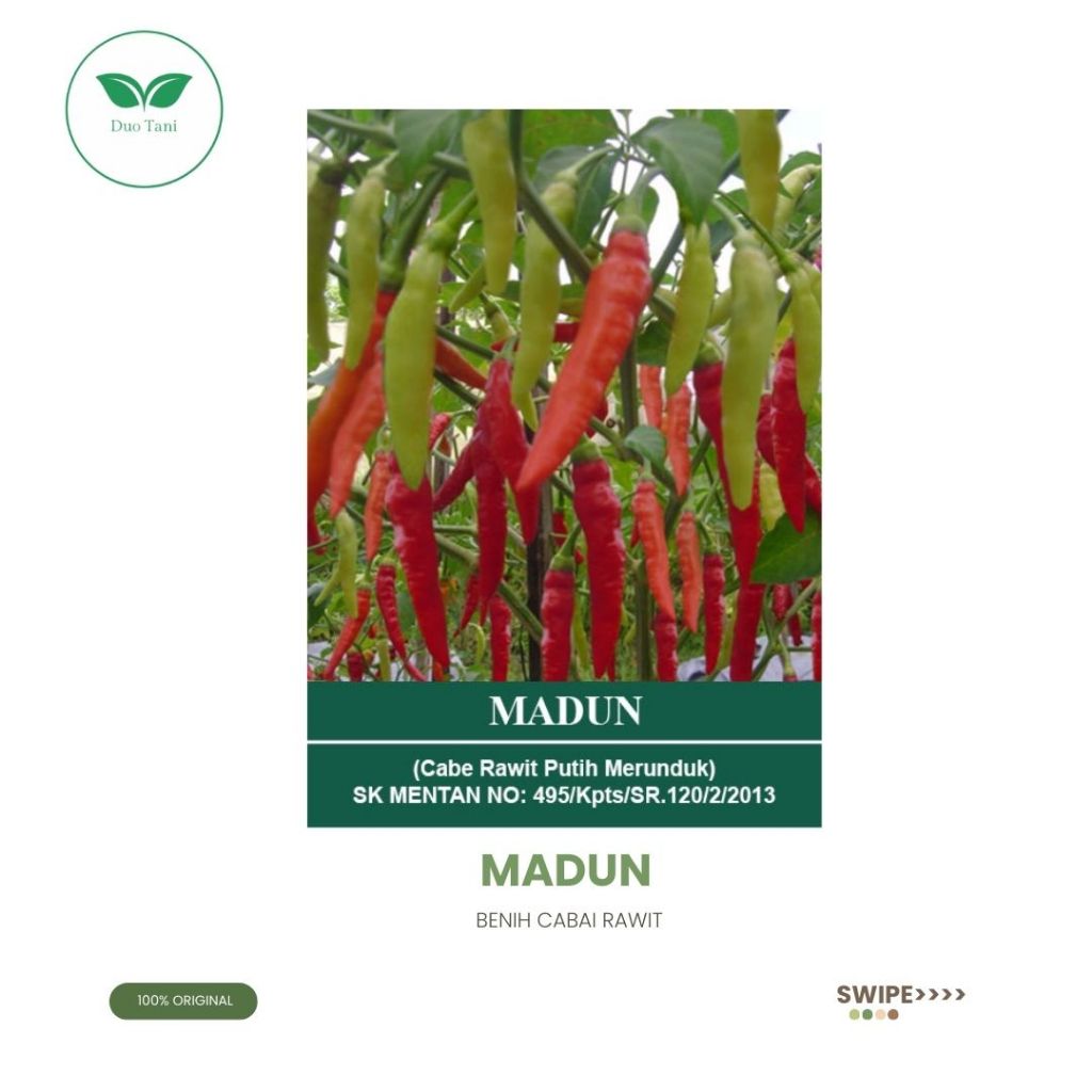 Benih Cabai Rawit Merunduk Madun Cap Mutiara Bumi 50 Gr