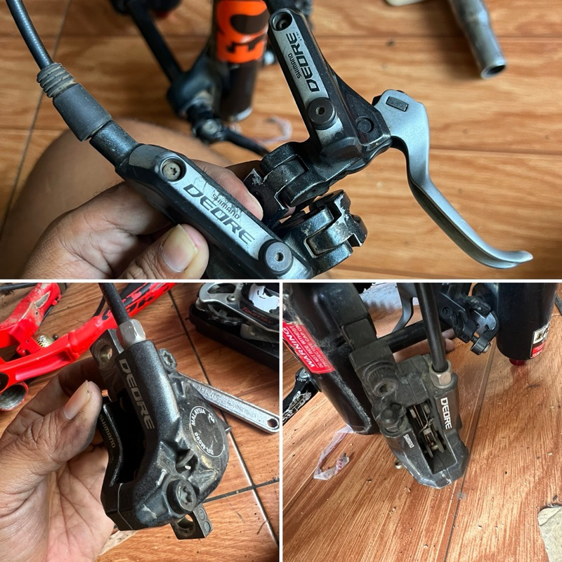 brakeset deore m596 2p aman semua kaliper m615