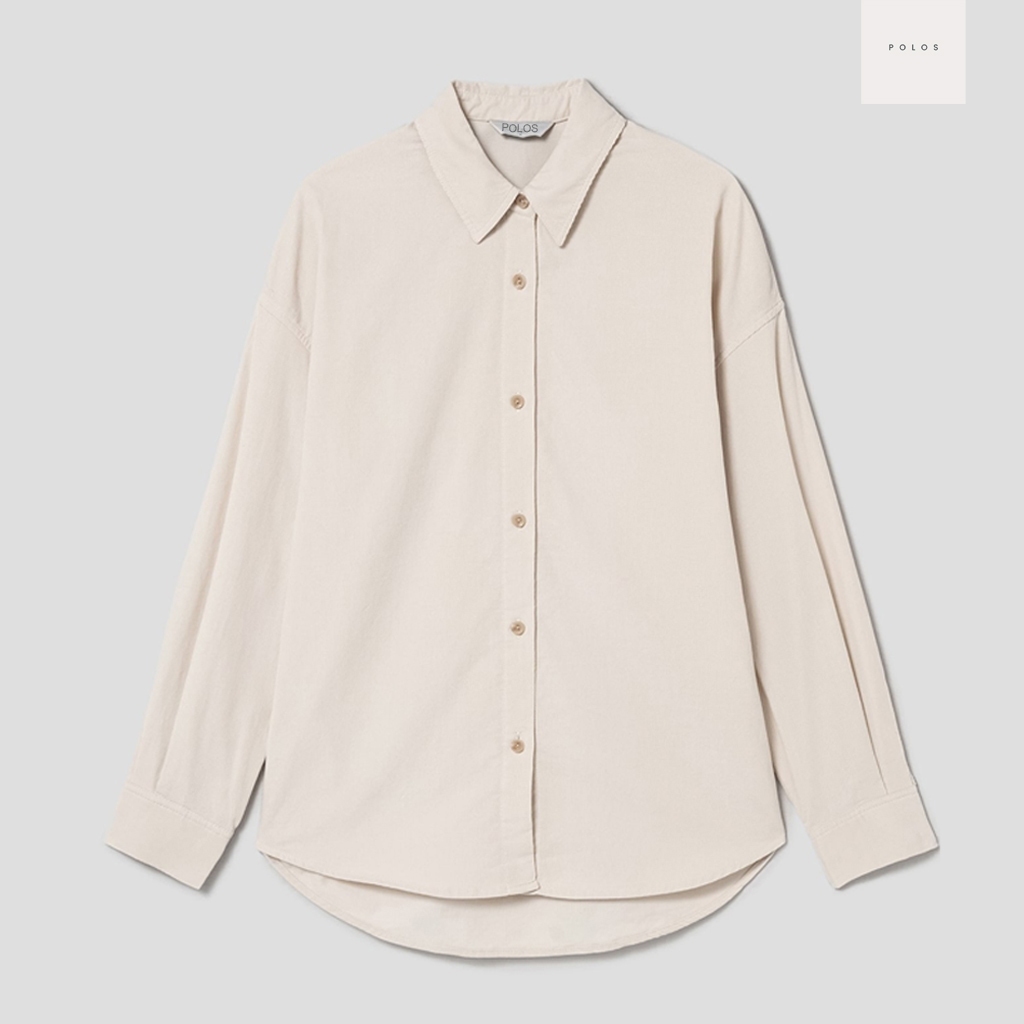 POLOS - Kemeja Wanita Lengan Panjang Cream