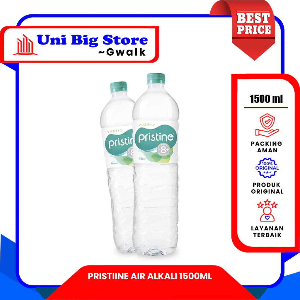 

PRISTINE 8+ AIR MINERAL ALKALI BOTOL - 1500 ml