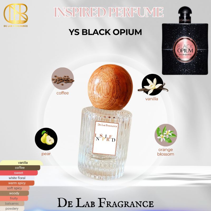 inspired parfum ys black opium eau de parfum 30 ml/refill parfum black opium/dupe black opium/parfum