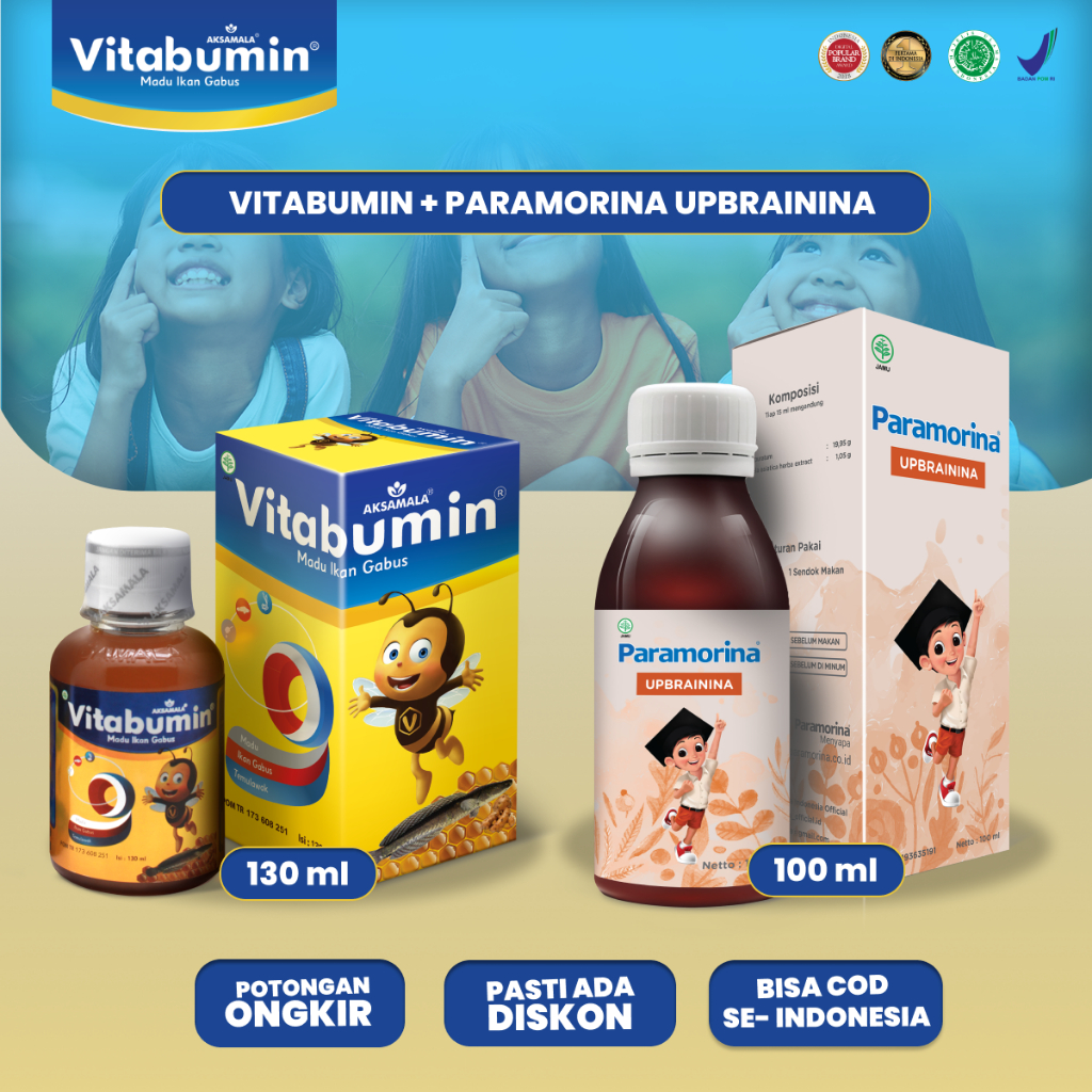 PAKET CERDAS Vitabumin dan Paramorina Ubrainina Bantu Tingkatkan Kecerdasan Otak Anak