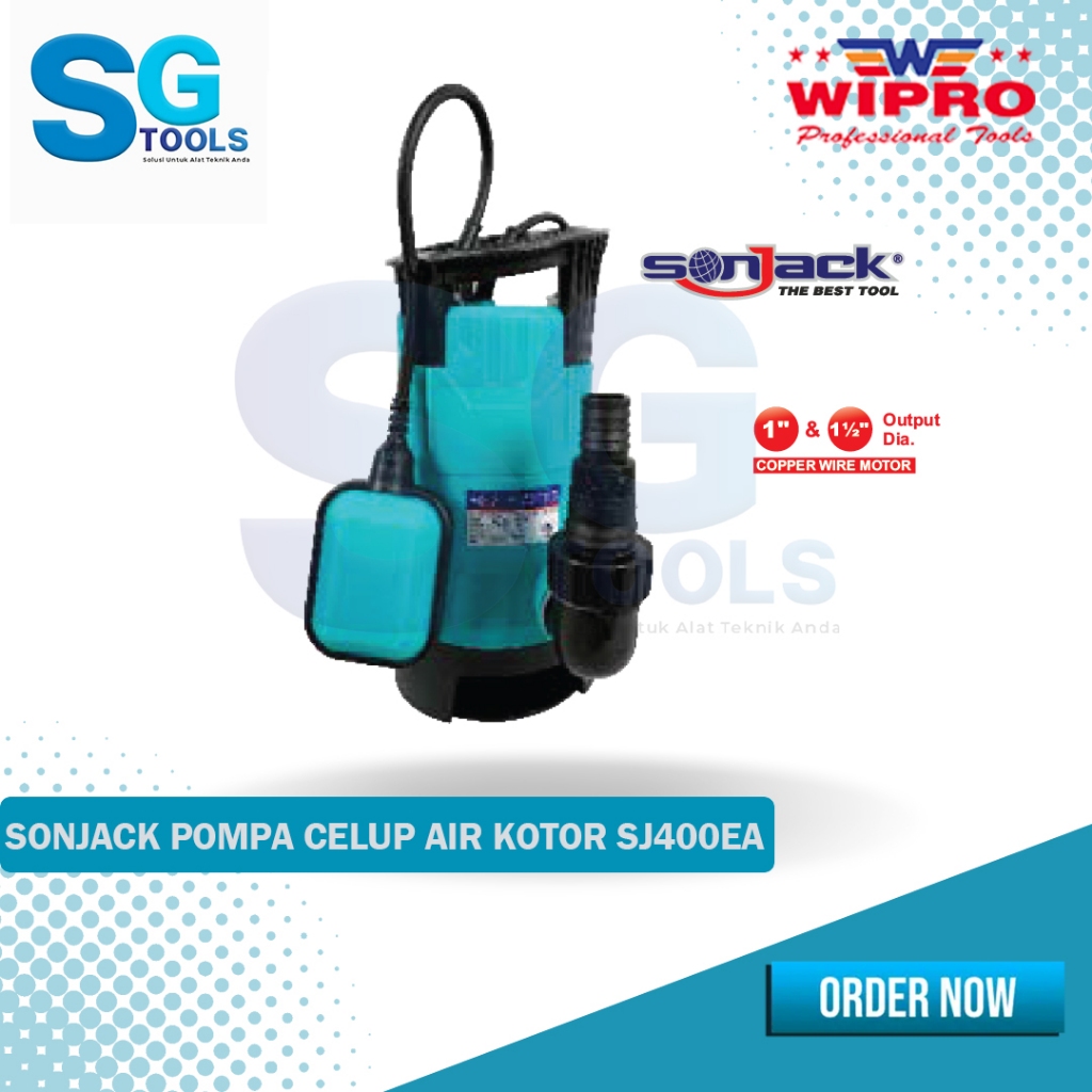 Wipro pompa celup air kotor  SJ400EA - Pompa Celup Air Kotor Otomatis - pompa celup sirkulasi air ko