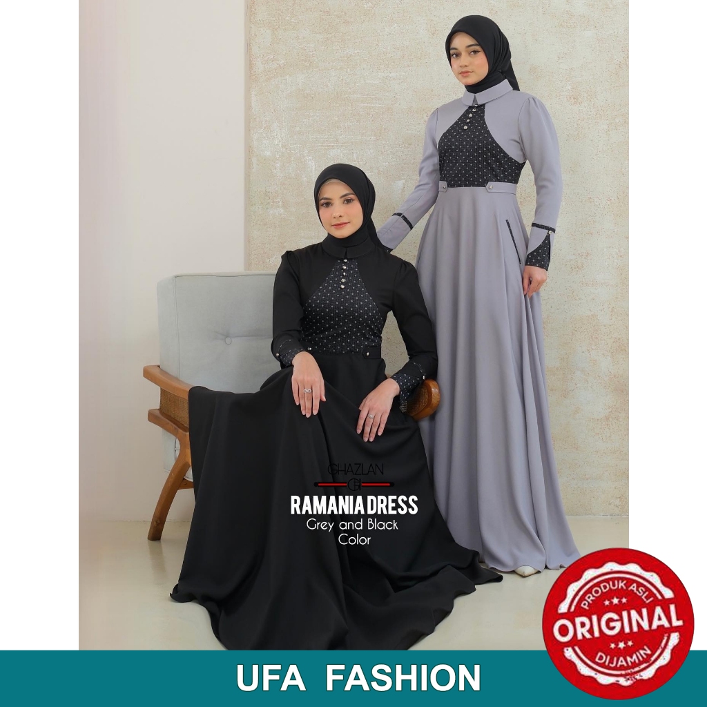GHAZLAN RAMANIA Dress elegan, PO 12 hari, Dress simpel elegan branded original