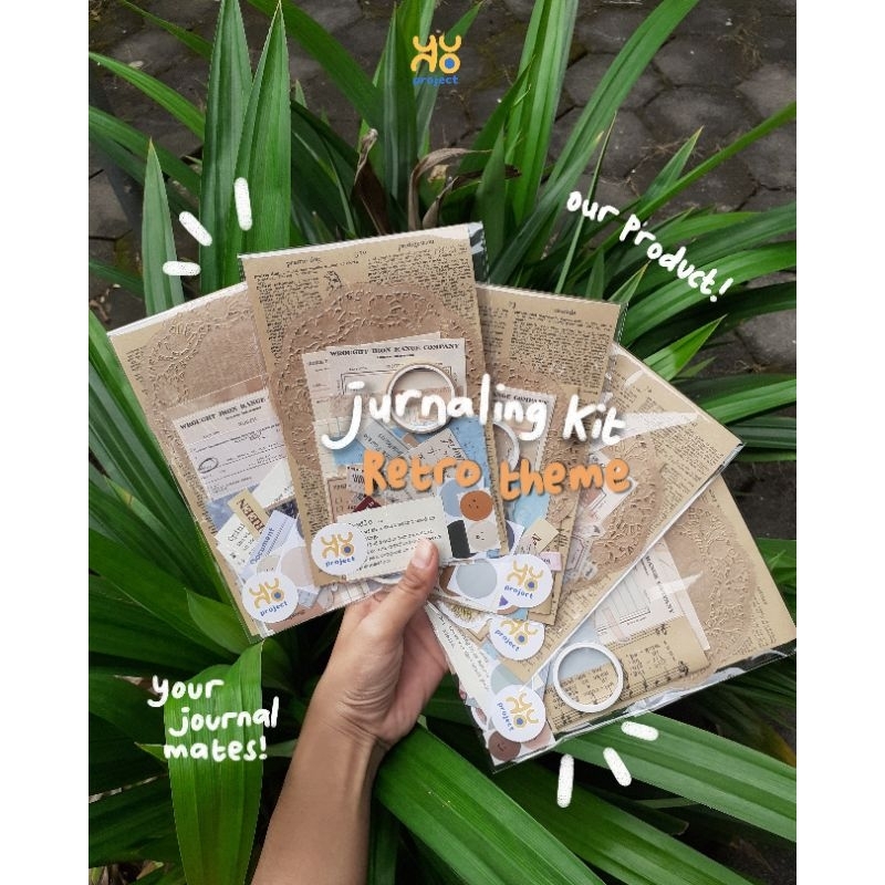 

Journaling kit tema retro yuno project