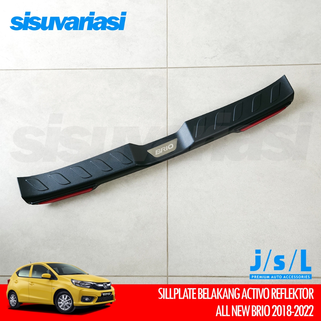 Sillplate Belakang Honda Brio 2018–2022 JSL | Rear Scuff Sill Plate Aksesoris Mobil