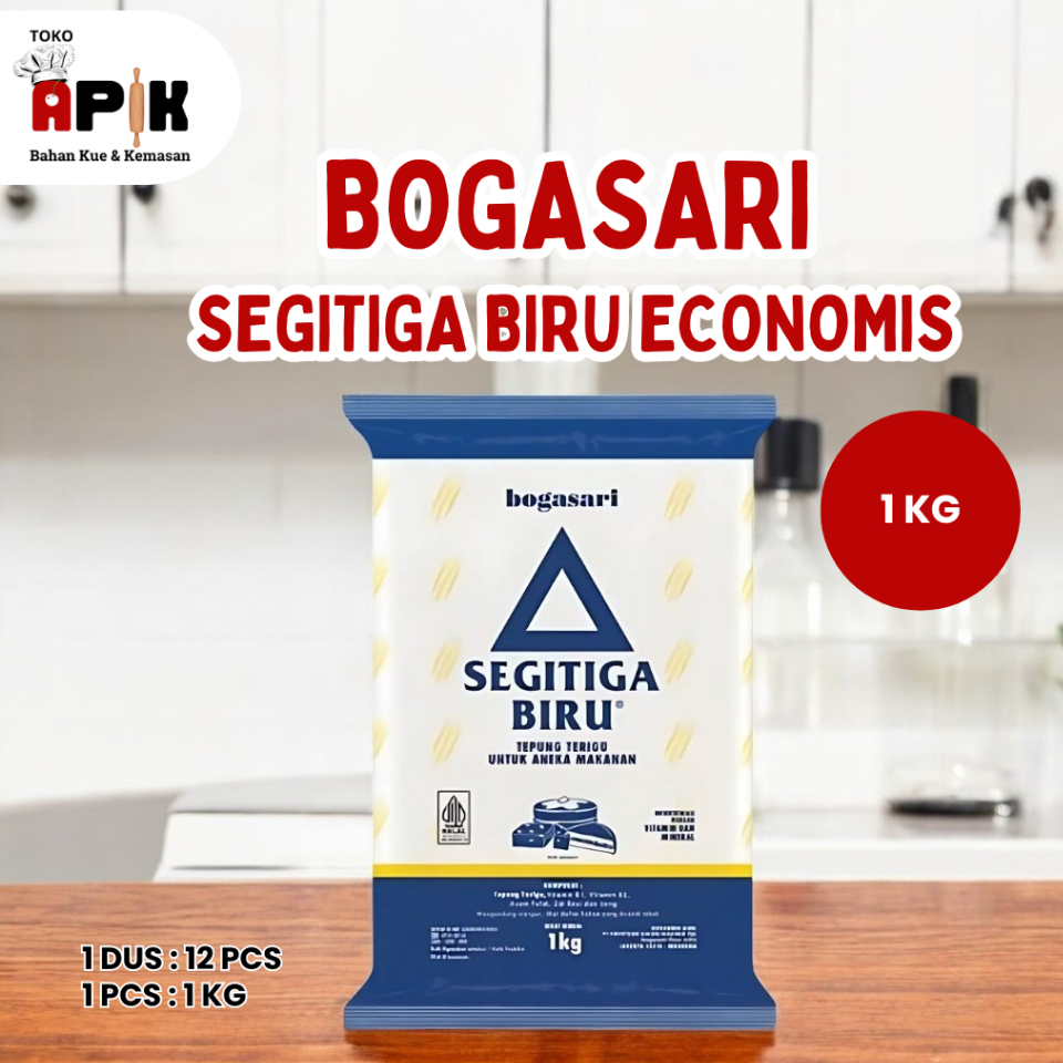 

TEPUNG TERIGU SEGITIGA BIRU ECONOMIS / Tepung Terigu Segitiga Biru Bogasari 500 GRAM / 1000 GRAM