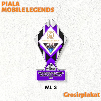 Piala Mobile Legend Plakat Mobile Legend Akrilik Custom Plakat E sport