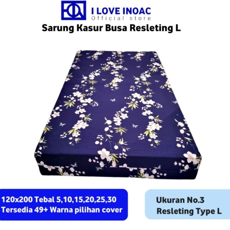 Sprei Resleting / Cover Kasur Busa Resleting Ukuran Lebar 120x200 Type Resleting L
