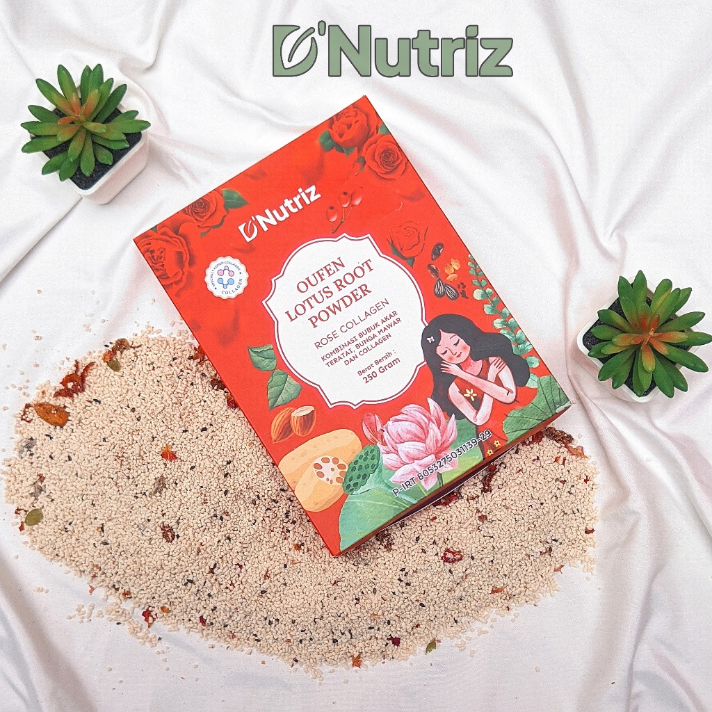 

D'Nutriz Oufen Lotus Root Powder Akar Teratai Rasa Rose Red Collagen Makanan Diet