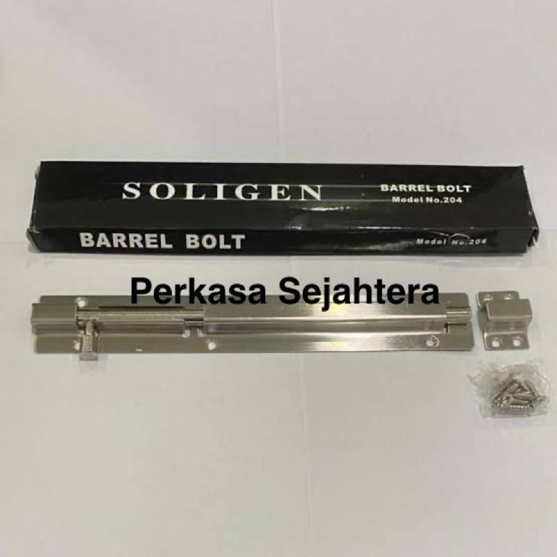Grendel Stainless SOLIGEN 8” / Barrel Bolt 204 SOLIGEN/ Grendel Murah 8” SOLIGEN
