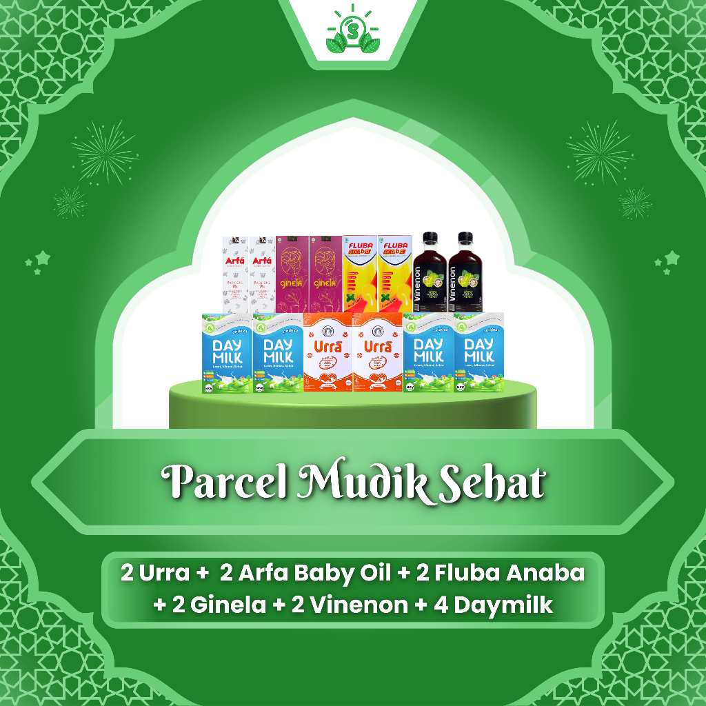 

[PARCEL MUDIK SEHAT] URRA 2 BOX + ARFA BABY OIL 2 BOX + FLUBA ANABA 2 BOX + GINELA 2 BOX + VINENON 2 BOX + DAYMILK ORIGINAL 4 BOX