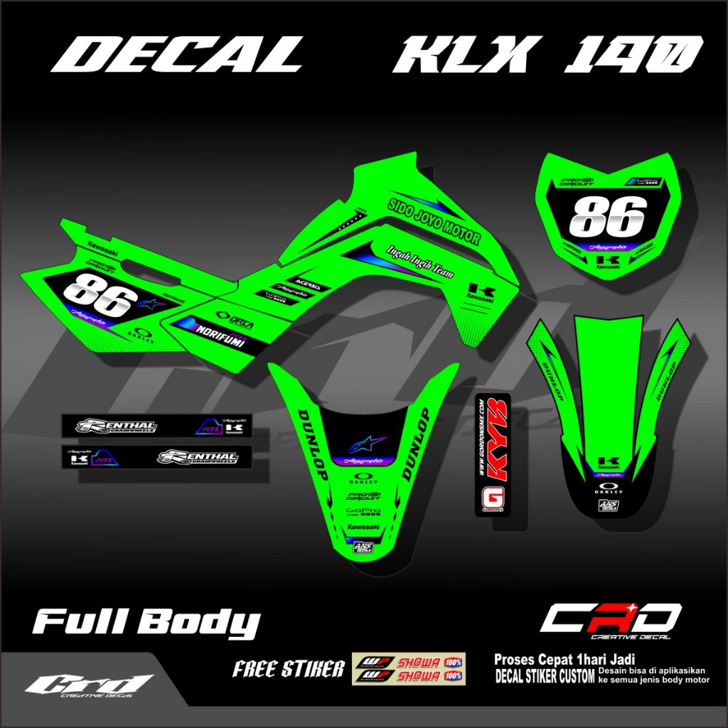 Decal kawasaki klx 140 decal klx 140 decal kawasaki klx