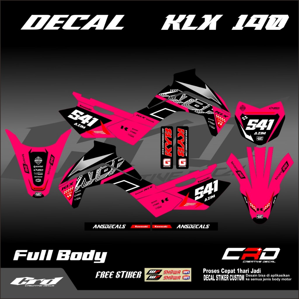 Decal kawasaki klx 140 decal klx 140 decal kawasaki klx