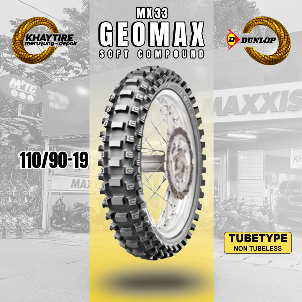 Ban Motor TRAIL Soft Compound DUNLOP GEOMAX MX33 110/90 Ring 19 Non Tubeless