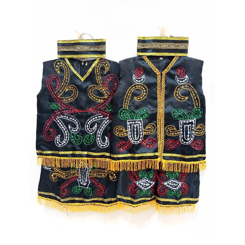 baju dayak anak TK SD laki dan perempuan / pakaian adat anak dayak