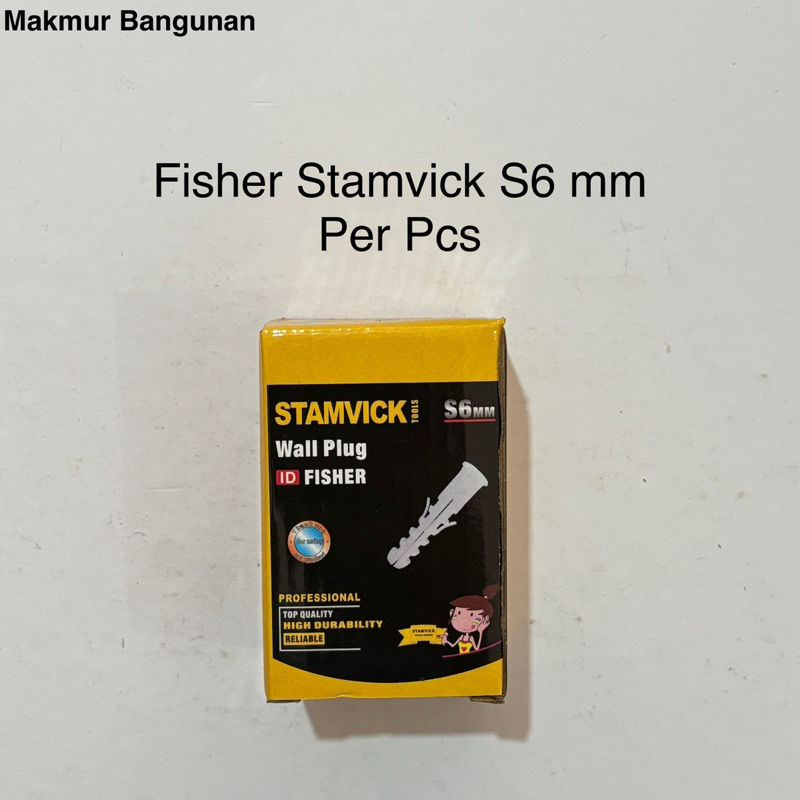 Fisher Stamvick S6 mm | Fisher Tembok Per Pcs | Pengencang Sekrup | Tanam Tembok
