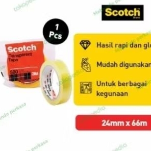 

Selotip 3M Scotch 500 Isolasi Bening 12mmx66m-Transparan tape 3M