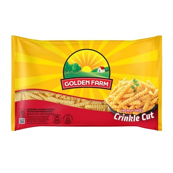 

GOLDEN FARM Crinckle Cut 500 gram - kentang beku
