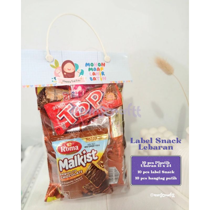 

PAKET LABEL SNACK LEBARAN / Label Snack Lucu / Label Snack Murah