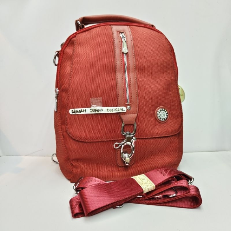 TAS RANSEL JUNFA 7639-96 BAHAN KANVAS MULTIFUNGSI TAS RANSEL WANITA