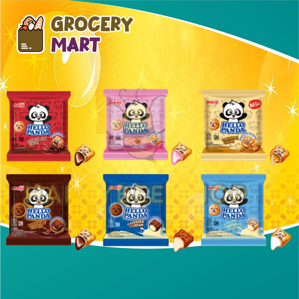 

(RENCENG) Meiji Hello Panda Biskuit 8gr Isi 10Pcs