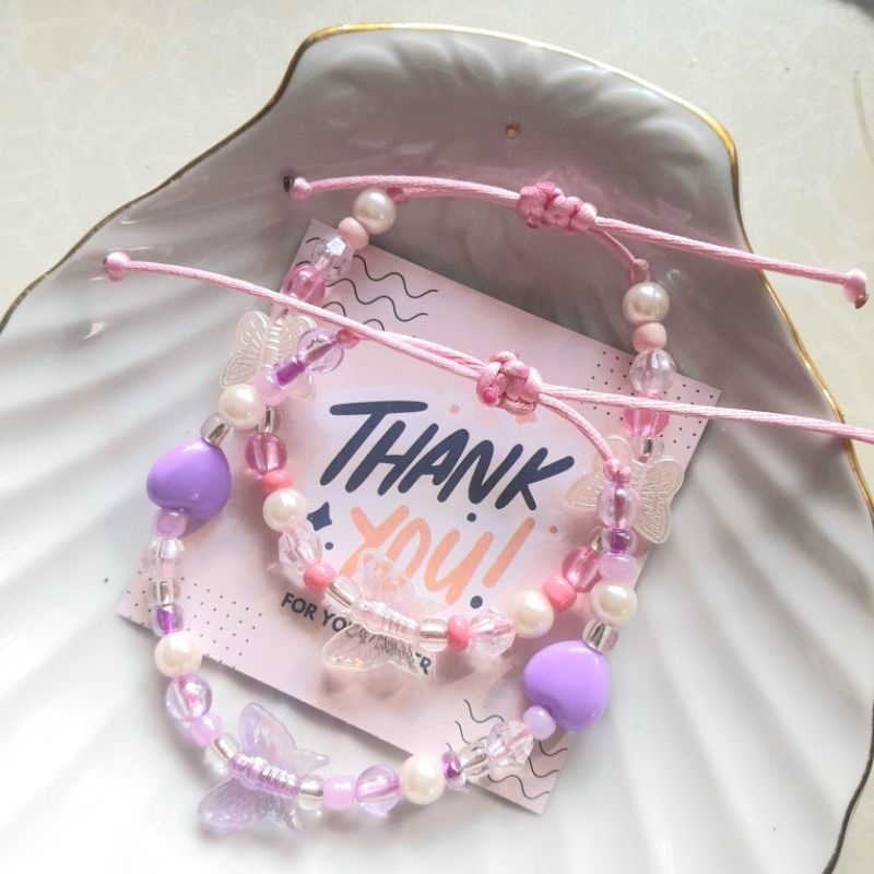 [LV005] Gelang Manik Mutiara | Gelang Tali Mutiara | Tali Satin 1 Layer 1mm NEW