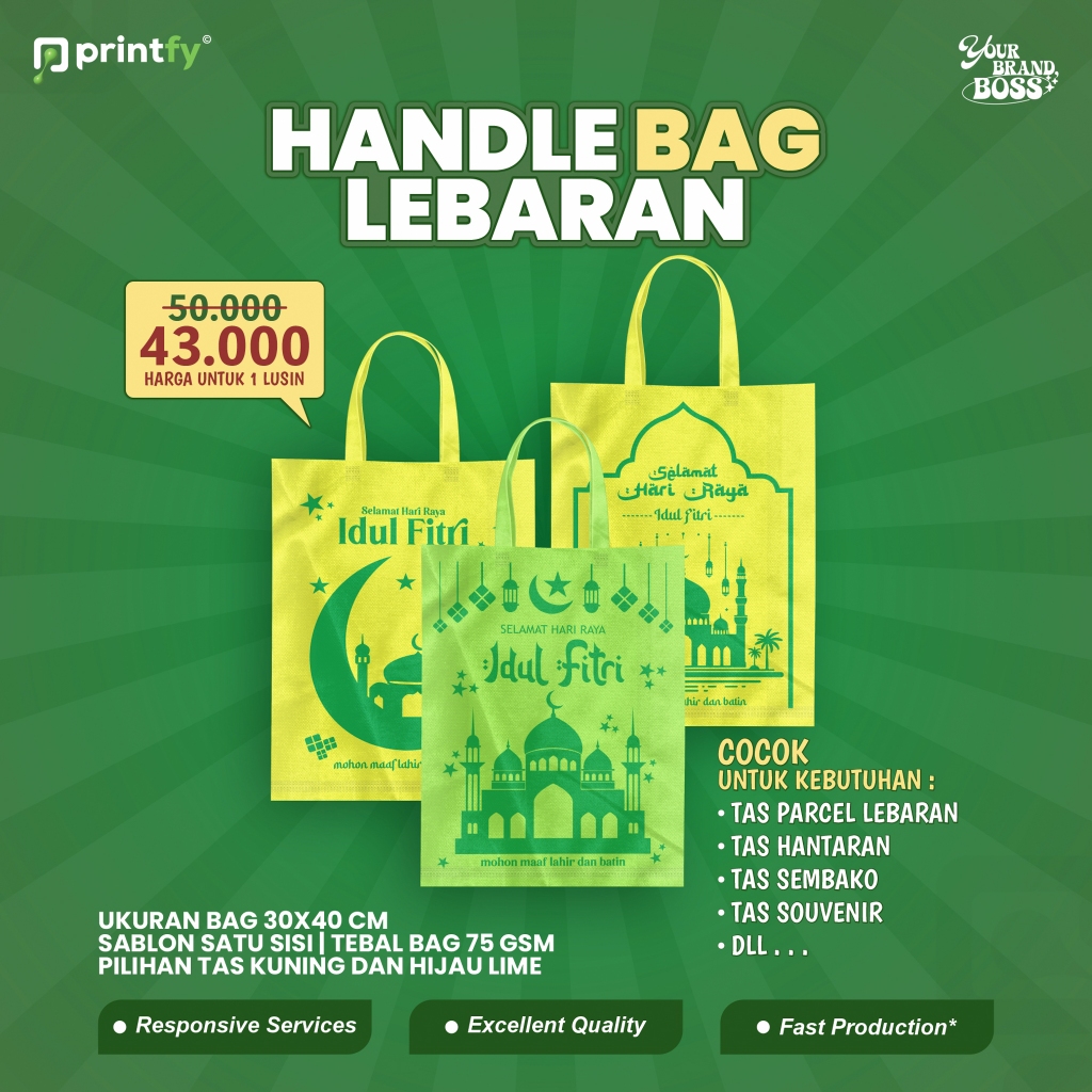 

Handle Bag Lebaran - Goodie Bag - Tas hampers Lebaran By Printfy.id