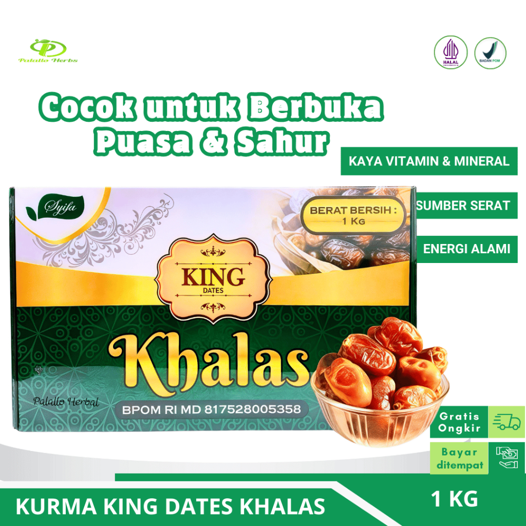 

Kurma Dates KING KHALAS 1kg | Kurma KING KHALAS Al Madinah 1kg