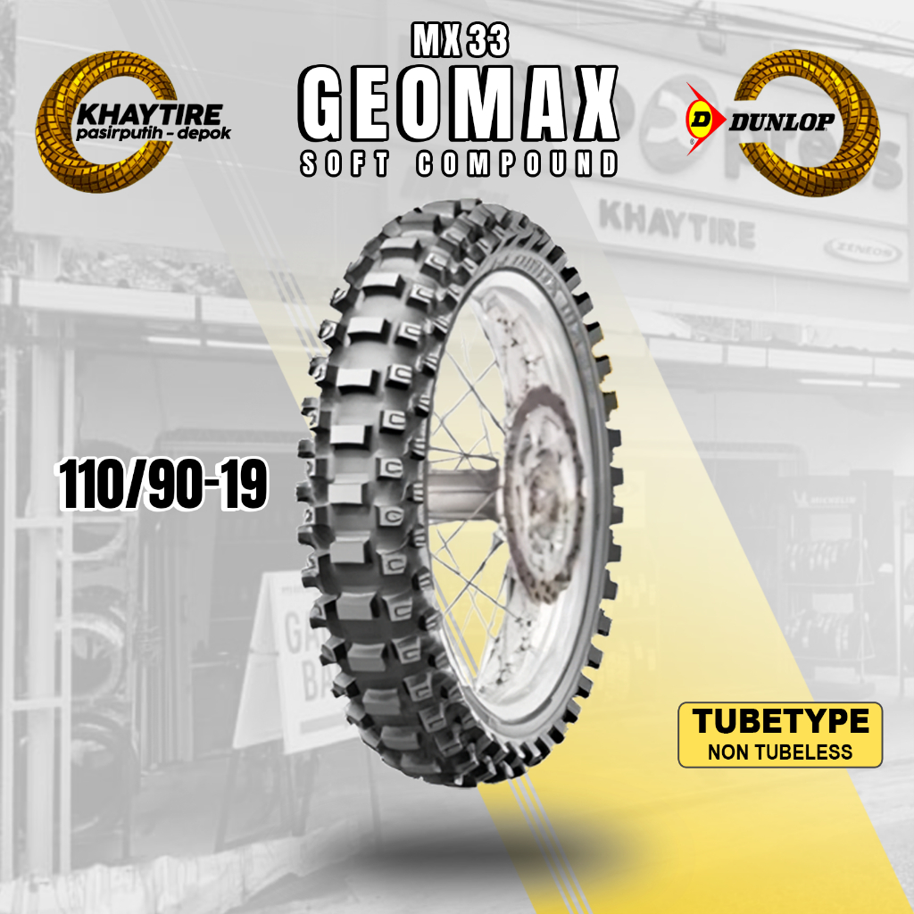 Ban Motor TRAIL Soft Compound DUNLOP GEOMAX MX33 110/90 Ring 19 Non Tubeless