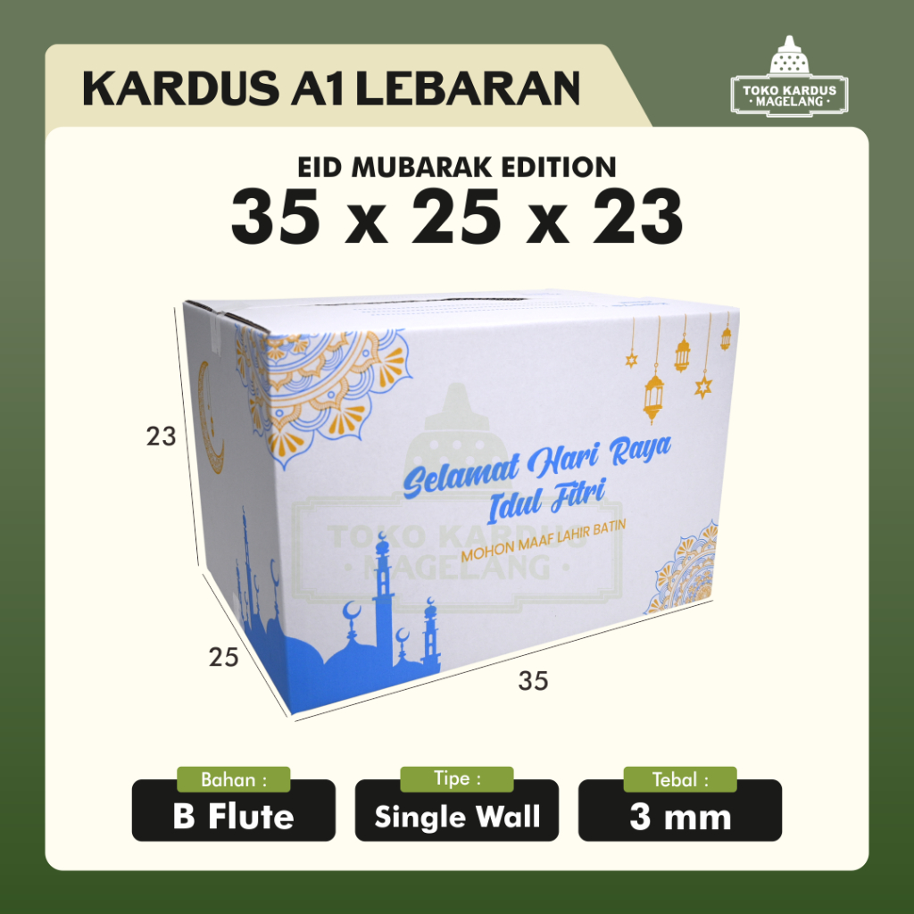 

DUS SEMBAKO LEBARAN 35x25x23 / BOX HAMPERS PARCEL IDUL FITRI / BOX SEMBAKO