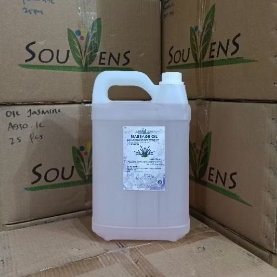 Oil massage / massage oil literan kiloan murah 5 liter lavender souvens (bpom)