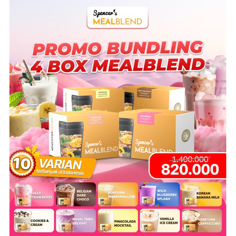 

PROMO!!! Spencer's MEALBLEND isi 4 BOX / Spencers MEAL BLEND / Meal Replacement