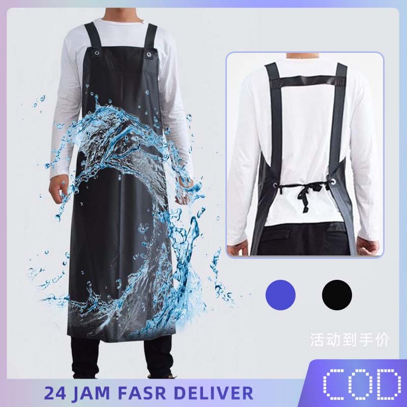 Apron Pvc Celemek Pvc Anti Air Apron Waterproof Panjang Celemek Masak Anti Air Dan Minyak Apron Panj