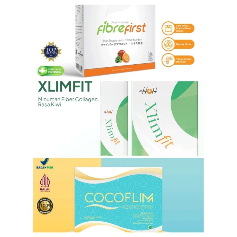 MINUMAN SERAT ALAMI (FIBREFIRST, XLIMFIT, COCOFLIM)