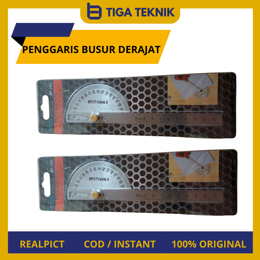 

Best Tools penggaris Busur Derajat / Penggaris Protactor 180 Derajat