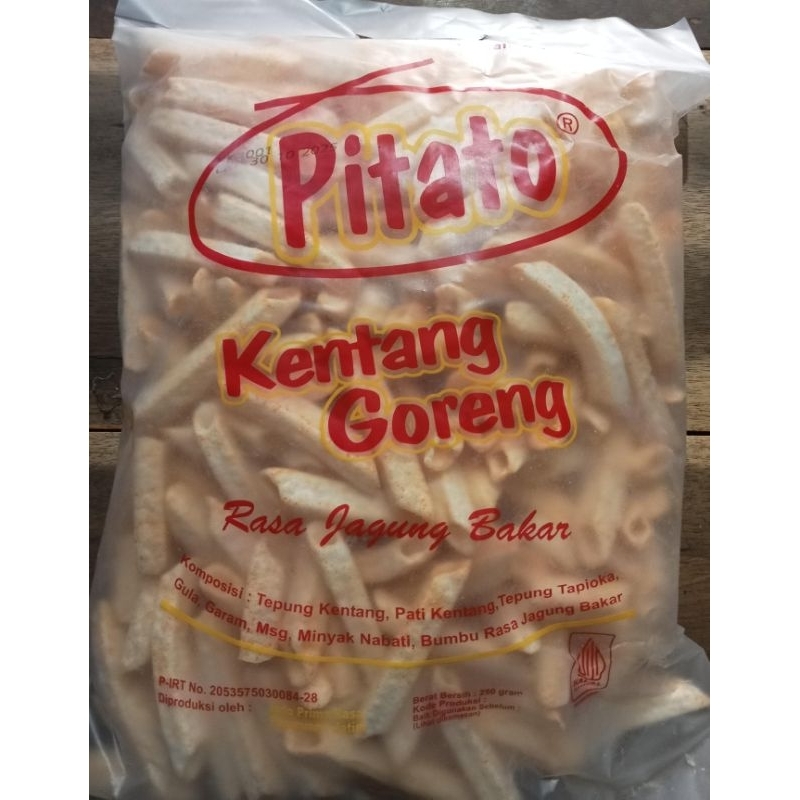 

MAKANAN RINGAN | KENTANG GORENG PITATO RASA : ORIGINAL, BALADO, JAGUNG BAKAR, KEMASAN 250 GR