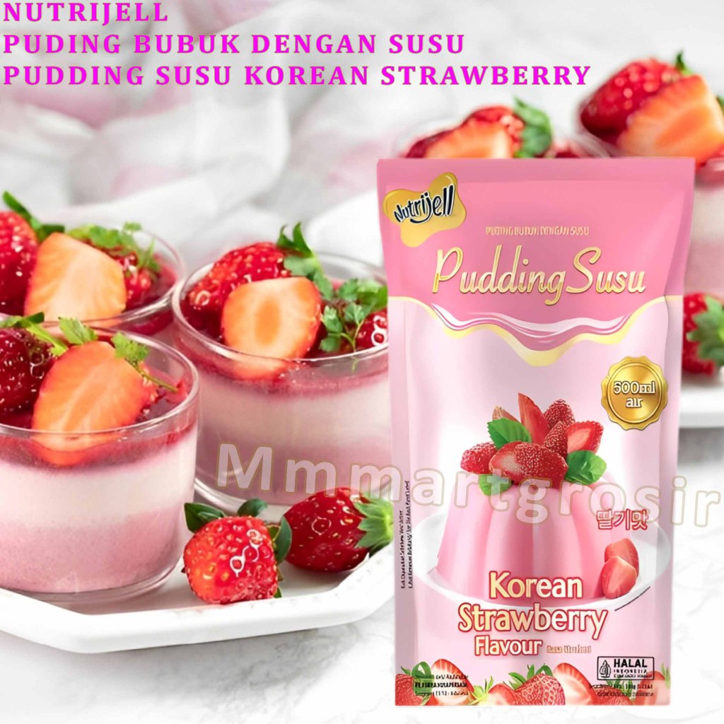 

Nutrijell Puding / Puding Bubuk Susu / Pudding Susu Rasa Korean Strawberry / 145gr