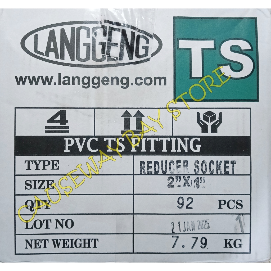 SOCK REDUCER PVC 2" X 1" LANGGENG HARGA 1 DUS