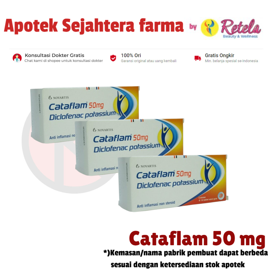 Cataflam 50 mg 10 Tablet / Sakit Gigi