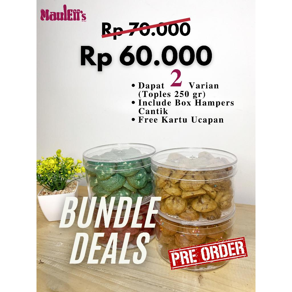 

[MAULEFF BUNDLING PACKAGE] Hampers Cookies Lebaran 2 x 250 gr Toples Cantik