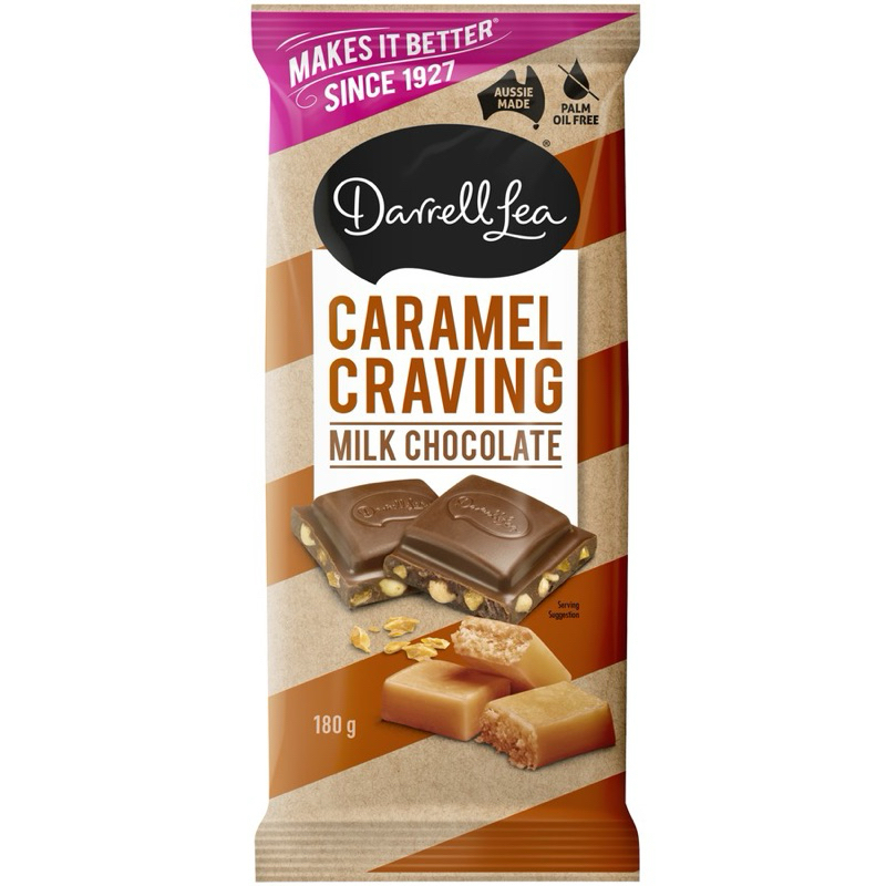 

Darrell Lea Milk Chocolate Caramel Craving Block 180g - Australia
