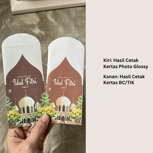 

SIZE BESAR Custom Amplop Hasil Cetak Matte (8CM X 16 CM) UANG TANPA DILIPAT