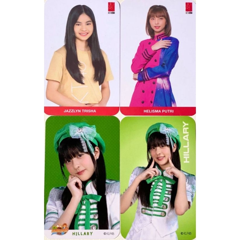 photocard jkt48 trisha eli klp48 hillary riri animangaki cos-mic spring has come shc nice to see you