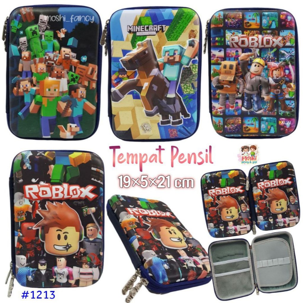 

Tempat Pensil Motif Minecraft dan Roblox / Alat Tulis Roblox / Stationary Minecraft dan Roblox / Kotak Pensil Anak Laki-Laki / Pencil Case Boy