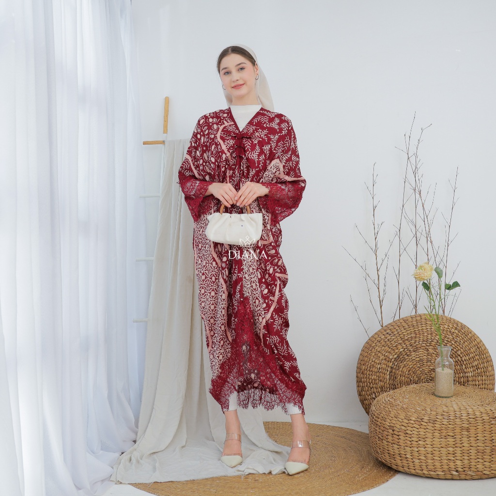 HOT SALE Diana Batik - KAFTAN VISCOSE LACE Kaftan Batik Viscose Kaftan Lebaran