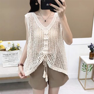 Vest Kotak2 Katun Vintage Rompi Bigsize longgar