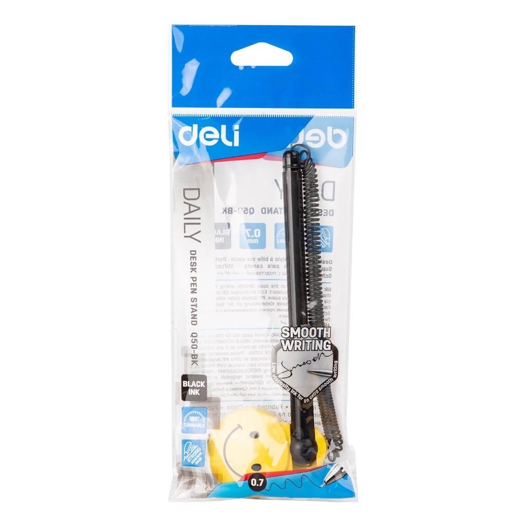 Pulpen Pen Meja Tempel Spiral DELI EQ-50 Pulpen Spiral Pen Stand