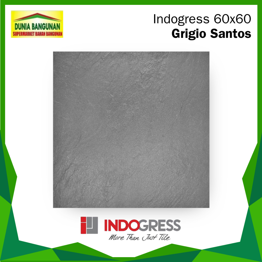 Granit Lantai Kasar Garasi Kamar Mandi Indogress 60x60 Grigio Santos Granit Abu Kasar